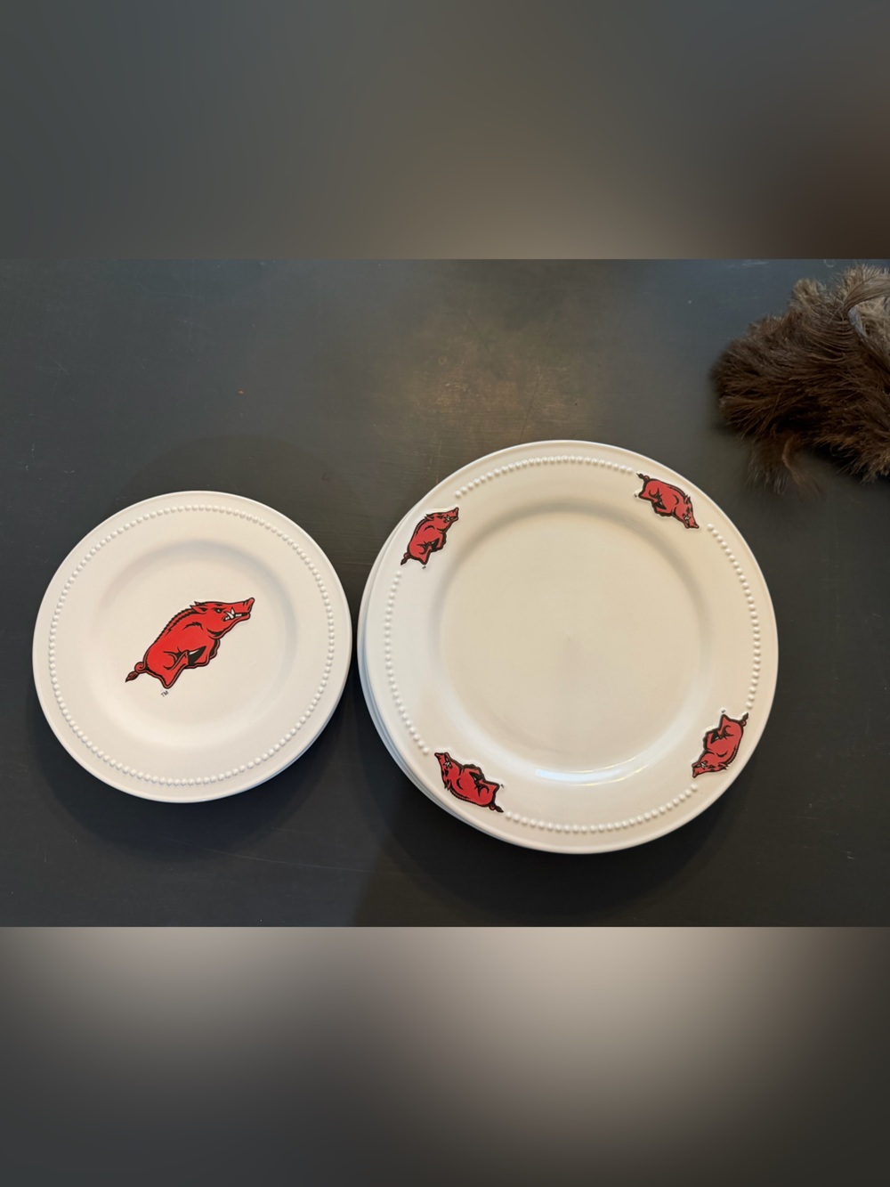 RARE - Arkansas Razorback dinnerware - Picture 2 of 3